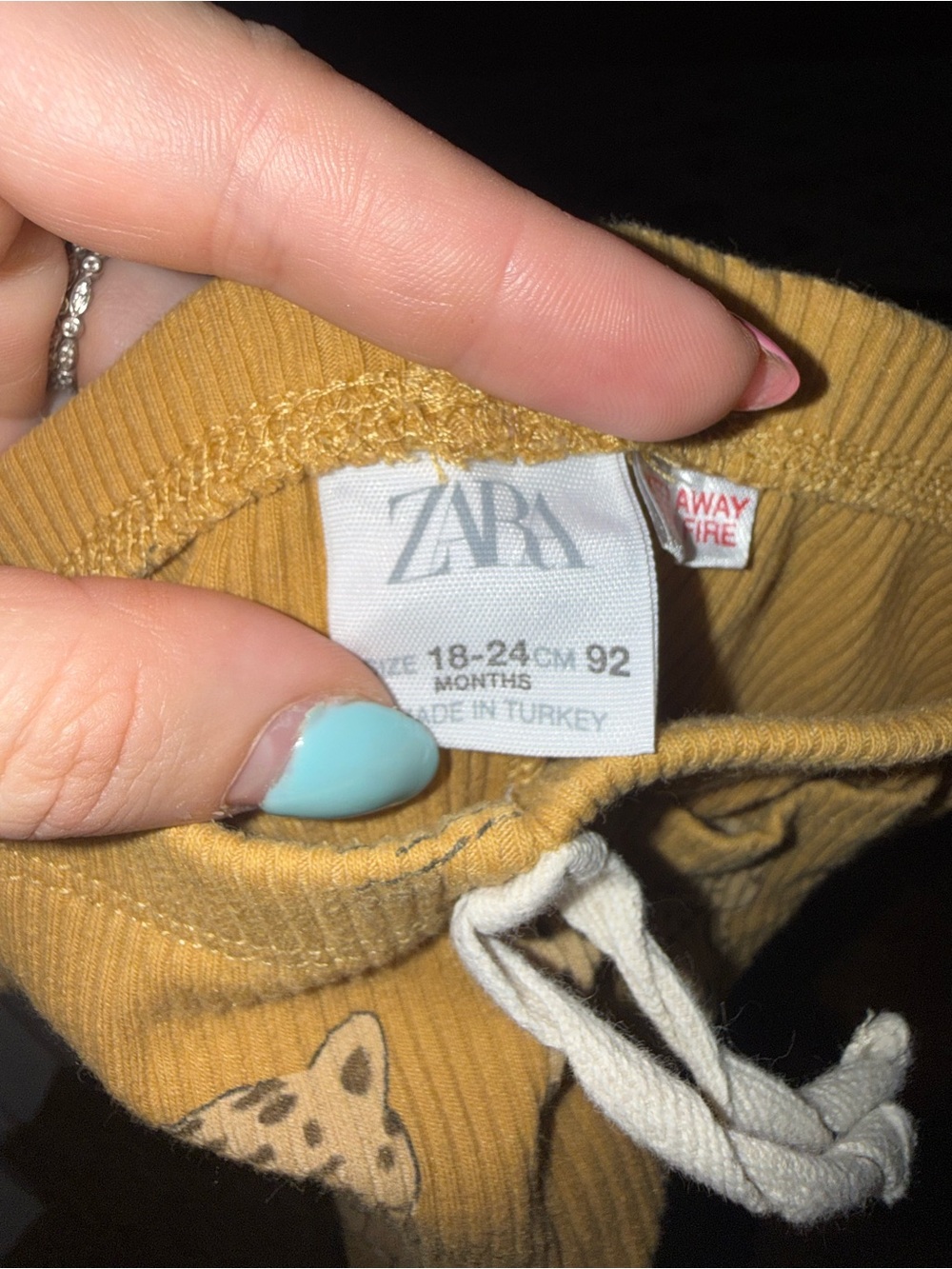 Zara Cheetah Ribbed Legging 18/24 Month - Picture 2 of 2